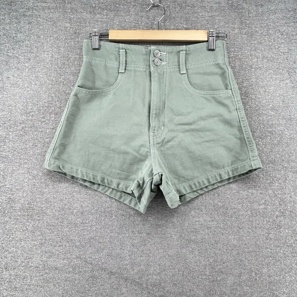 Levi's High Waist Mom Shorts Women Size 26 Green Casual Summer - Picture 1 of 9